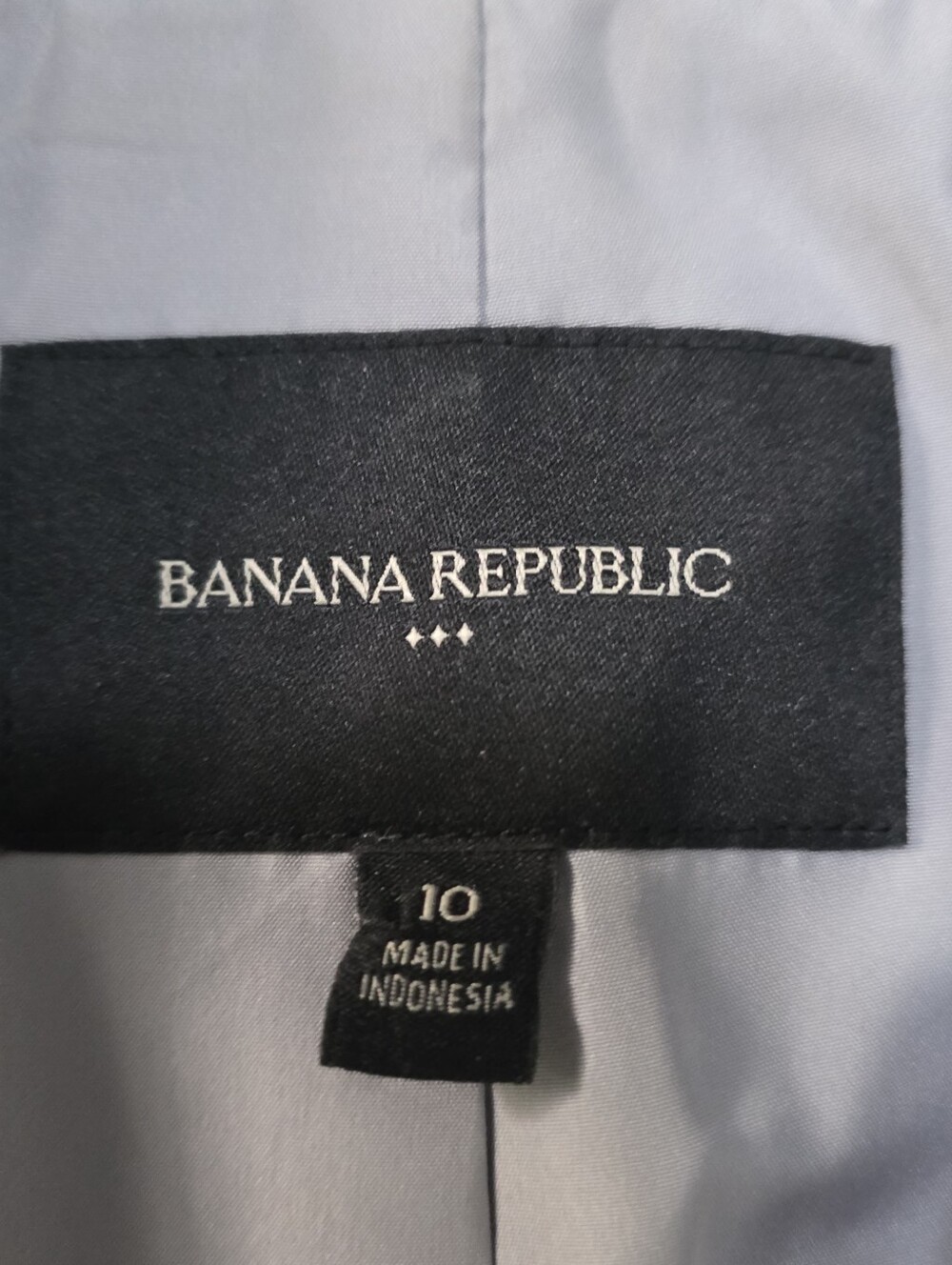 Banana Republic Light Gray Women's Tailored Cotton Blazer (Size: 10) - Picture 4 of 6
